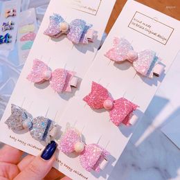 Hair Accessories Bows Sequins Barrette For Children Hairclip Headdress Cute Flower Princess Hairpin Kids Girls Clips