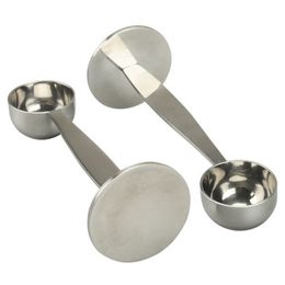 Coffee Tea Tools Portable 201 Stainless Steel Stand coffee Powder Measuring Tamper Spoon