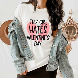 Colourful Broken Heart T-shirt This T Shirts Girl Hates Valentines Day Shirt