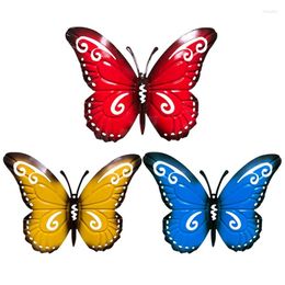 Garden Decorations 1pc Iron Butterflies Ornaments For Decoration Metal Dragonfly Birds Crafts Outdoor Hanging Ornament Wall Art Decor Home