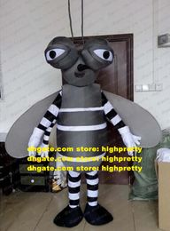 Mosquito Moustique Crane fly Mascot Costume Adult Cartoon Character Outfit Suit Business Street BRAND IDENEITY zz6331