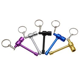 METAL pendant PIPE creative fashion Mini keychain pipe Aluminium pipes disposable shisha vape pen