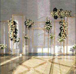 5pcs Wedding Arch Decor Flower Party Ceremony Backdrop Frame Screen Ornaments Geometric Screen Background Decoration