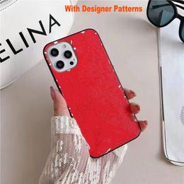 Designer Square Luxury iPhone 13 Pro Max Cases for IP14Plus 12 11 8 Girls Women Cute Aesthetic Classic Pattern Leather Back Cover Soft Frame Metal nameplate Phone Case