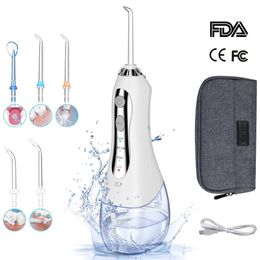 Other Oral Hygiene Irrigator 300ml Portable Dental Water Flosser Jet USB Rechargeable Floss proof Teeth Cleaner 221101