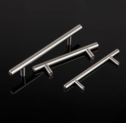 T Type Handles For Cupboard Door Drawer Wardrobe Shoe Cabinet Pulls Stainless Steel 3 Size Universal SN71