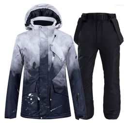 Men's Tracksuits 2022 Heat Fat Ski Woman Suit Hold Water Windproof Snowboarding Jacket Shoe Set Women Winter Snow Concerns