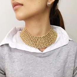 Choker Alloy Big Chokers Necklace Fashion Statement Collar Chunky Necklaces For Women Girls Party Accessories 2022