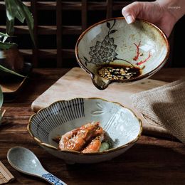 Bowls Japanese Style Bowl Set Noodle Ceramic Pot Commercial Tableware Dipping Small Restaurant Eating Mixing