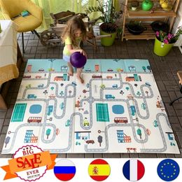 Play Mats Miamumi Foldable Floor Baby Mat Kid mat Crawling Carpet Children Toddler Thermal Rug Game Pad Foam Educational Toy Gift 221103