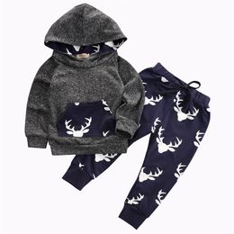 Clothing Sets Citgeett Spring Baby Boy Girl Infant Clothes Autumn Winter Hooded TopsPants 2PCS Set Outfits Deer Christmas 221103