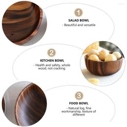 Bowls Wooden Coconut Bowl Tablewar Kitchen Item Utensils Cutlery Basin Rice Ramen Salad Dinnerware Fruit