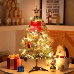 Christmas Decorations 50cm Desktop Tree LED Light Mini Table Gift Xmas Artificial Navidad Ornament Home Decoration 2022