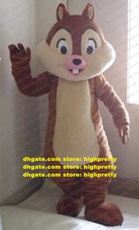 Brown Squirrel Chip E Dale Chipmunk Mascot Costume Adult Character Outfit Suit Popular Campaign Birthday Congratulations zz7873