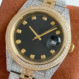 2023Wristwatches Diamond Mens Watch Automatic Mechanical Watch 41mm Diamonds Bezel Sapphire Fashion Wristwatch For Men Wristwatch Mo