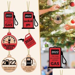 Christmas Decorations Christmas Funny Santa Claus Hanging Pendant Decorations Tree Wood Gifts Home Drop Delivery 2021 Garden Festive Dhl6K