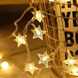 Strings Star USB String Light Room Decoration Christmas Holiday Party Outdoor Camping Decorative Modelling Hanging Lamp