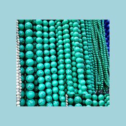 Stone 8Mm Green Beads Natural Stone Top Quality Ore Round Loose Ball Size 6/8/10/12Mm Handmade Jewelry Bracelet Making Diy Drop Deli Dh3Bw