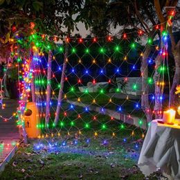 Strings 6x4M 3x2m LED Icicle String Net Lights Christmas Fairy Garland Outdoor Home For Wedding/Party/Curtain/Garden Decoration