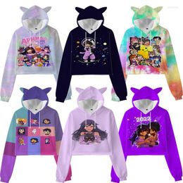 Mens Hoodies Men Hoodie Girls Aphmau 3d Print for Women Kawaii Cartoon Sweatshirts Teenagers Kids Ear Pullovers Adult Child