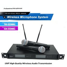 True Diversity QLX24D Dual Microphone Wireless System with BETA58A Handheld Transmitter Mic For Karaoke Live Vocals Performance