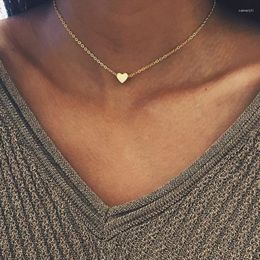 Pendant Necklaces Arrivals 3 Colours Cute Simple Small Heart Chokers Necklace For Women Girls Fashion Jewellery Wedding Accessories