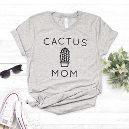 Cactus Mom Print Women Casual Funny T Shirt For Lady Girl Top Tee Hipster Drop Ship