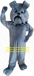 Grey Bulldog Dog Mascot Costume SharPei Shar Pei Shari Pie Dog Adult Cartoon High Street Mall Family Outings zz7996