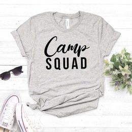 Camp Squad Print Women Casual Funny T Shirt For Lady Girl Top Tee Hipster Drop Ship