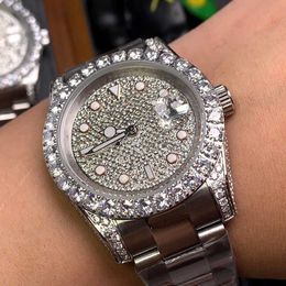 2023Wristwatches Mens Automatic Mechanical Luxury Watch Life Waterproof Stainls Steel Wristband 40mm Bezel Diamond Fashio