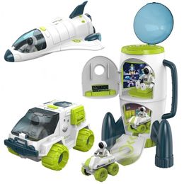 Diecast Model car Acousto Optic Space Rocket Toy Astronaut ship Toys Shuttle Station Aviation Series Boy Gift 221103