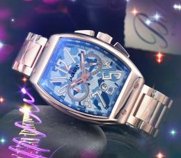 Luxury atmosphere big men's watch quartz dial Arabic digital timing run second waterproof multi-color watch clock birthday gifts