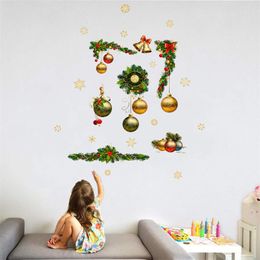 Wall Stickers Merry Christmas Window Sticker Decals Snowflake Santa Claus Home Xmas Decor Tree Year Christmas#3