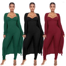 Women's Two Piece Pants Sweatsuits For Women Set Winter Clothes 2 Pieces Sets Outfits Jumpsuits Long Coat