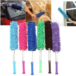 Car Sponge Portable Wash Brush Vehicle Clean Tool Soft Mop Dusting Microfiber Adjustable Washing Cleaning Brushes Durable