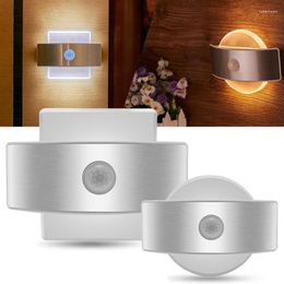Night Lights USB Rechargeable Light With Motion Sensor 14 LED Wireless Wall Lamp For Kids Bedroom Bedside Staircase