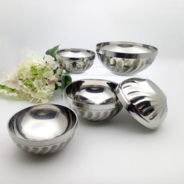 Bowls Chinese Style Rice Bowl Potable Stainless Steel Multi-functional Container Tray Sake In Varied Sizes Silver 1pc