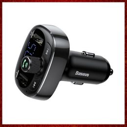 CC490 Car Charger FM Transmitter Aux Modulator Bluetooth Handsfree Car Audio MP3 Player 3.4A Fast Dual USB Mobile Phone Charger