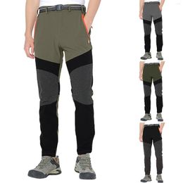 Men's Pants Male Outdoor Patchwork Zipper Full Length Breathable Trousers Size 50 For Men Warm And Tote