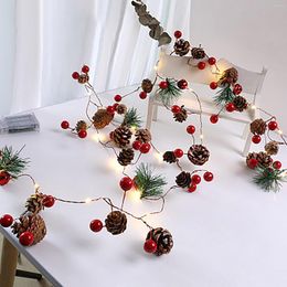 Strings 2M 20 Led String Light Outdoor Waterproof Fairy Lights Christmas Pine Cone Garland Patio Decor Lamp For Wedding
