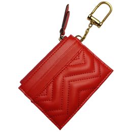 Designed Marmont Card Holder Brand Wallets AS Key Chain Decoration Zipper Coin Purse 2210026G
