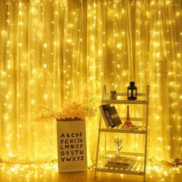 Strings 3.5M/2.5M Moon Star Curtain LED String 1X3 2X2 2X3 3X3M Christmas Icicle Garland Fairy Lights For Xmas Year Decor Lighting