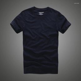 Men's Suits A2424 Cotton Solid T-shirt Men Short Sleeve Camiseta