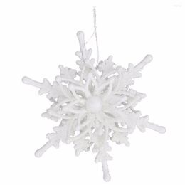 Christmas Decorations Snowflake Decoration Pendant Plastic Glitter Artificial Ice Snow 3D Trees Xmas Hanging