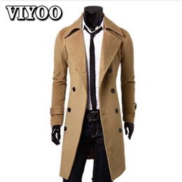 Men's Trench Coats Oversized Men's Male Clothing Trench Waist Coats Casual Overcoats Wool Business Long Jackets Men Casual Overcoats Outerwear Man T221102