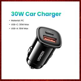 CC313 Car Charger 30W PD Quick Charge QC4.0 3.0 SCP Type C Fast USB Cars Charger For iPhone 14 13 12 Xiaomi Mobile Phone Chargers