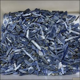 Arts And Crafts Gifts Home Garden 1 Bag 100G Natural Blue Kyanite Stone Quartz Crystal Tumbled Reiki Healing Min Otyq0