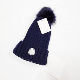 fashion designer Winter Knitted Beanie Woollen Hat Women Chunky Thick Warm Beanies Hats Female Bonnet Beanie Caps 10 Colours