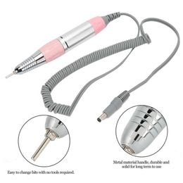 Nail Art Equipment 30000 RPM Nail Drill Handle Professional Electric Manicure Machine Stainless Steel Handle Electric Manicure Drill Accessory Tool 221102