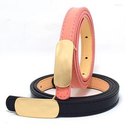 Belts Candy Colour For Kids Girls Women Dresses Narrow Belt PU Leather Width 1.4cm Adjust Jeans Waist Cummerbund